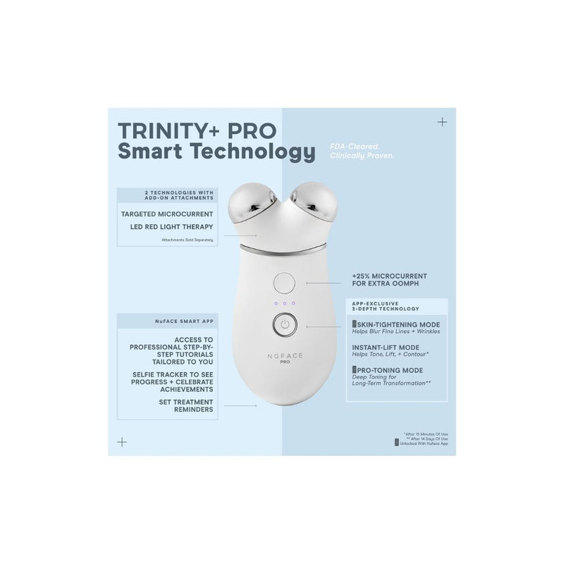 NUFACE Trinity+ Pro Smart Device Facial Toning Kit (Small Size Serums)